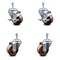 Service Caster 3 Inch High Temp Phenolic Wheel Swivel 3/8 Inch Threaded Stem Caster Brake, 2PK SCC-TS20S314-PHRHT-381615-2-TLB-2 - alternate 5